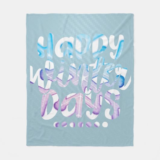 Happy Winter Days Fleece Blanket Deken (Voorkant)