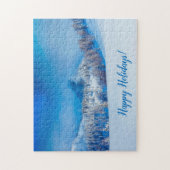 Happy Winter Feestdagen Blue Legpuzzel (Verticaal)