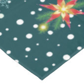 Happy Winter Holiday Snowy Fairy Tale with Santa Tafelkleed (Gekanteld)