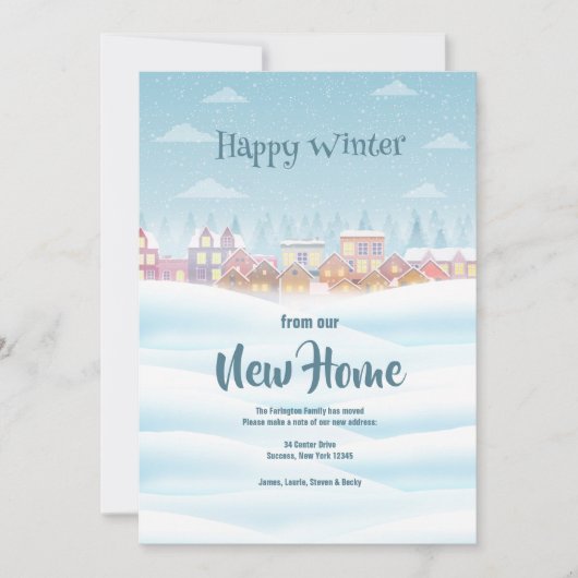 Happy Winter New Home Faire-part (Devant)