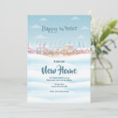 Happy Winter New Home Faire-part (Debout devant)