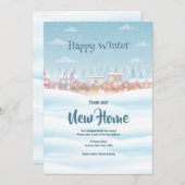 Happy Winter New Home Faire-part (Devant / Derrière)