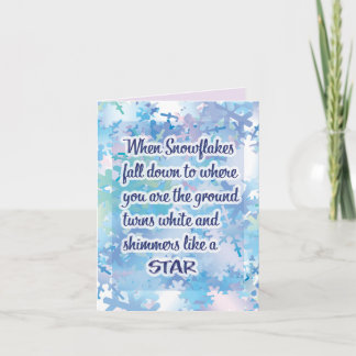 Happy Winter - Sneeuwvlok Gedicht Kaart
