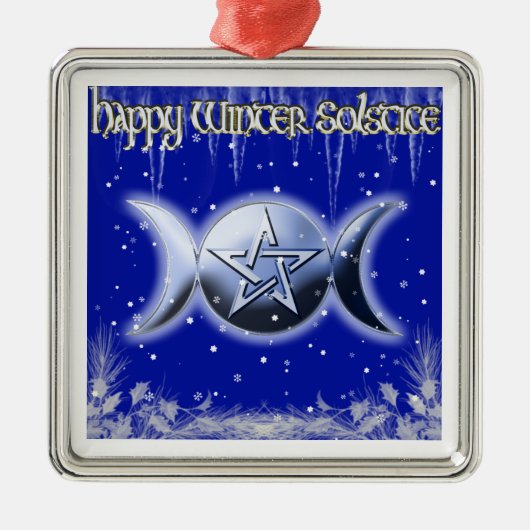 Happy Winter Solstice 2 Tree Ornament Squent (Voorkant)