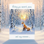 Happy Winter Solstice | Fox in Snow Kaart