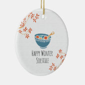 Happy Winter Solstice Keramisch Ornament (Rechts)