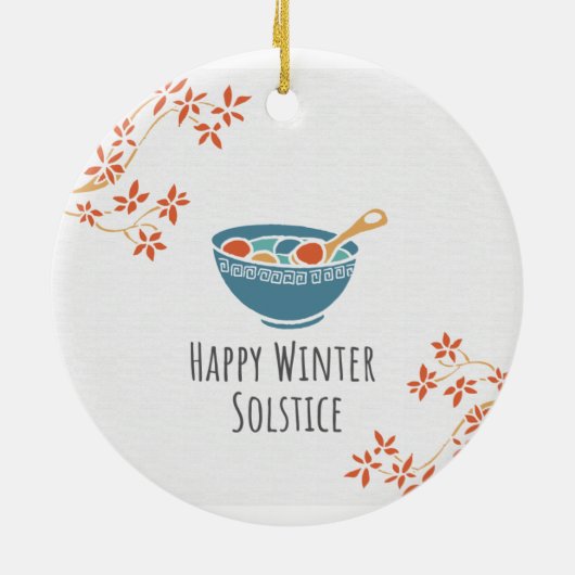 Happy Winter Solstice Keramisch Ornament (Achterkant)