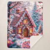 Happy Winter with Christmas  Sherpa Deken (Voorkant)