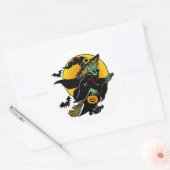 Happy Witch Ronde Sticker (Envelop)