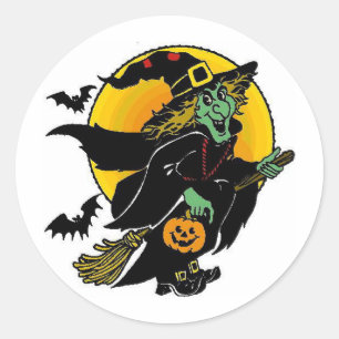 Happy Witch Ronde Sticker