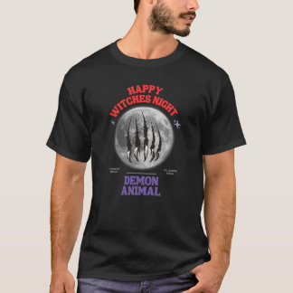 happy witches night demon animal t-shirt