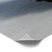 Happy Wolf op bevroren hond Poster (Hoek)