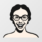 Happy Woman Raamsticker (Vel)