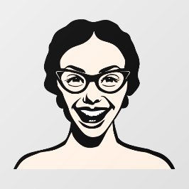 Happy Woman Raamsticker