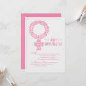 Happy Women's Day Kaart (Voorkant / Achterkant in situ)