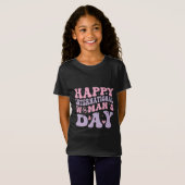 Happy Women's Day Retro Design T-shirt (Voorkant volledig)