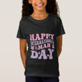 Happy Women's Day Retro Design T-shirt (Voorkant)