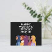 Happy Women's History Month Briefkaart (Staand voorkant)
