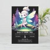 Happy Woodland Fairy Birthday Kaart (Staand voorkant)