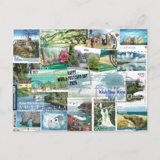Happy World Briefkaart Day 2025 - Wens dat je hier (Voorkant)