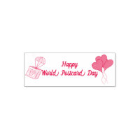 Happy World Briefkaart Day Self Inking Stamp