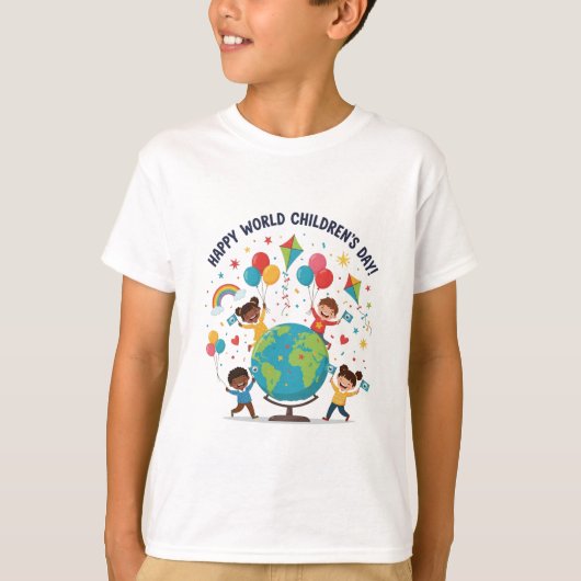 Happy world children's day T-shirt for Boys (Voorkant)