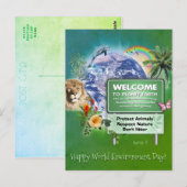 Happy World Environment Day (tekst aanpasbaar) Briefkaart (Voorkant / Achterkant)