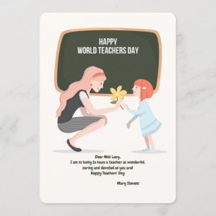Happy World Teachers Day Card Kaart