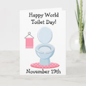 Happy World Toilet Day Funny Feestdagen Kaart (Voorkant)