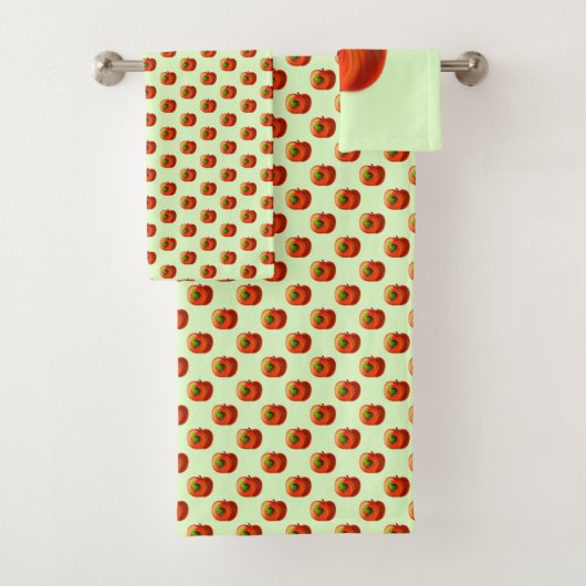 Happy Worm in Red Apple - Grappig - kies/voeg kleu Bad Handdoek (Insitu)