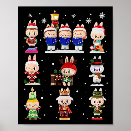 Happy Xmas Labubu Lover Cute Labubu The Monsters C Poster (Voorkant)
