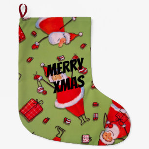 Happy Xmas Santa Grote Kerstsok
