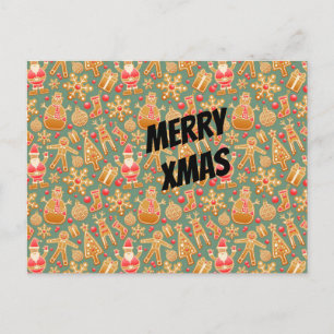Happy Xmas symbolen Feestdagenkaart