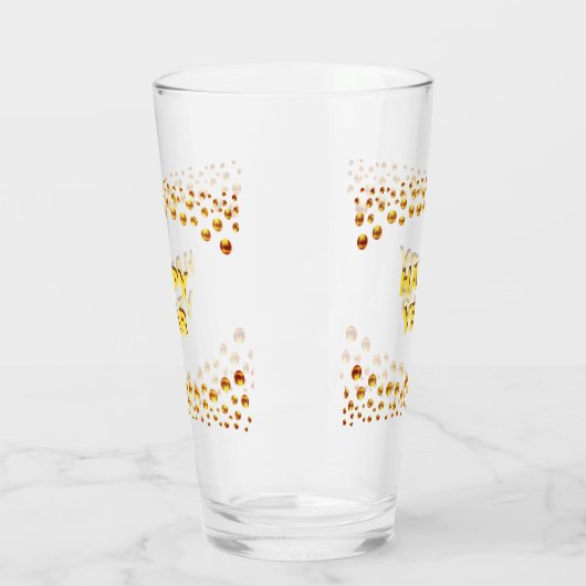 Happy Year en Golden Confetti Glas (Links)