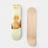 Happy Yellow Duck Skateboard - Smile - Votre texte (Recto)