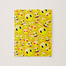 Happy Yellow Emoji glimlende gezichten omhoog