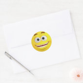 Happy Yellow Emoji Ronde Sticker (Envelop)