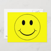 Happy Yellow Face Briefkaart (Voorkant / Achterkant)