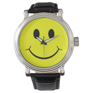 Happy Yellow Face Graphic Horloge
