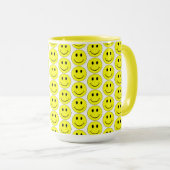 Happy Yellow Faces Pattern Big Mok (Voorkant rechts)