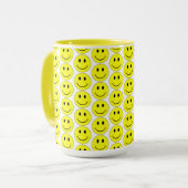 Happy Yellow Faces Pattern Big Mok (Voorkant links)