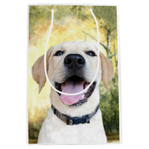 Happy Yellow lab puppy Medium Cadeauzakje