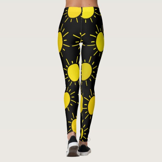 Happy Yellow Sunshine Mode Leggings (Achterkant)