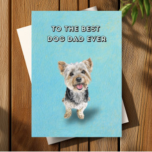 Happy Yorkshire Terrier Beste Hond Papa Vaderdag Kaart