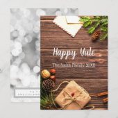 Happy Yule Aankondiging (Voorkant / Achterkant)