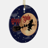 Happy Yule Witch Xmas Ornaments Keramisch Ornament (Rechts)