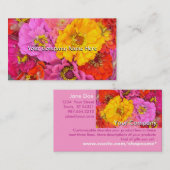 Happy Zinnias  Visitekaartje (Voorkant / Achterkant)