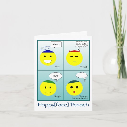 Happyface Pesach Kaart (Voorkant)