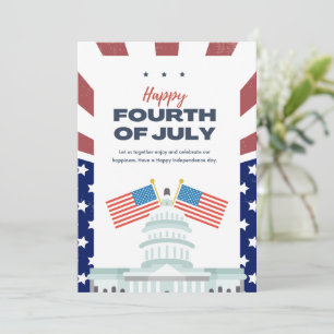 #HappyFourthOfJulyFlatHolidayCard Feestdagenkaart
