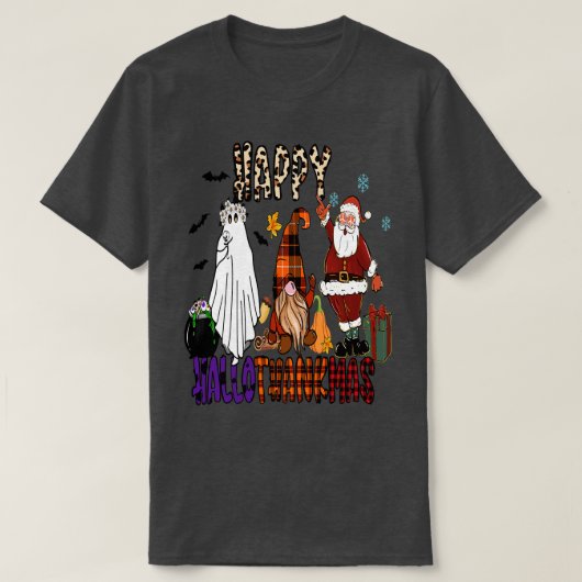 Happyhallothanksmas 3 t-shirt (Design voorkant)
